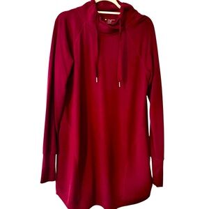 Tek Gear Women's Maroon Long Tunic/Sweatshirt Lightweight L Like New